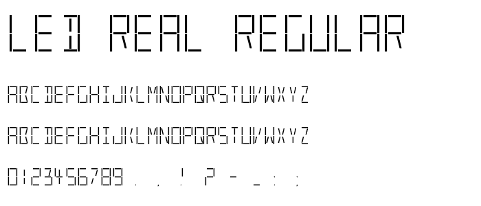 LED Real Regular font
